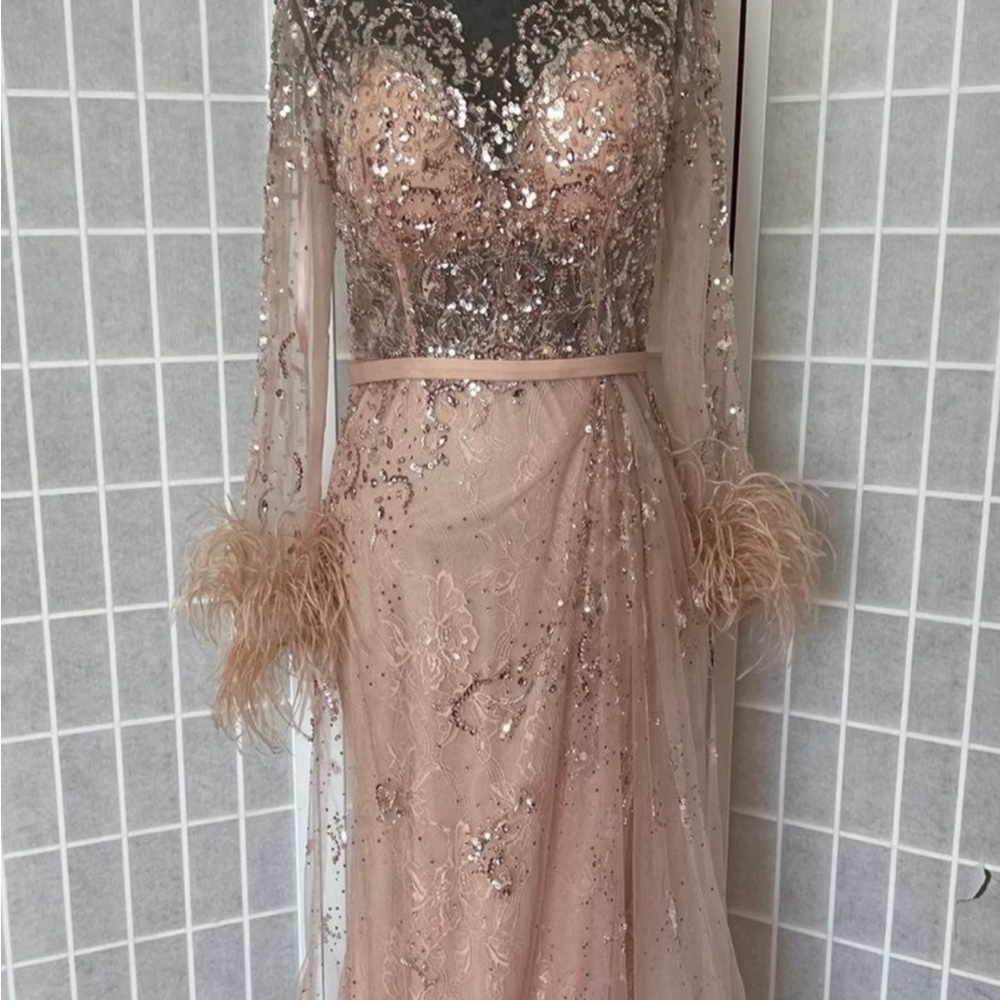 Custom gown dress blush size 8-10